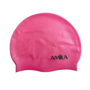 Σκουφάκι Πισίνας Παιδικό Amila ροζ S36-0127-ΡΟΖ