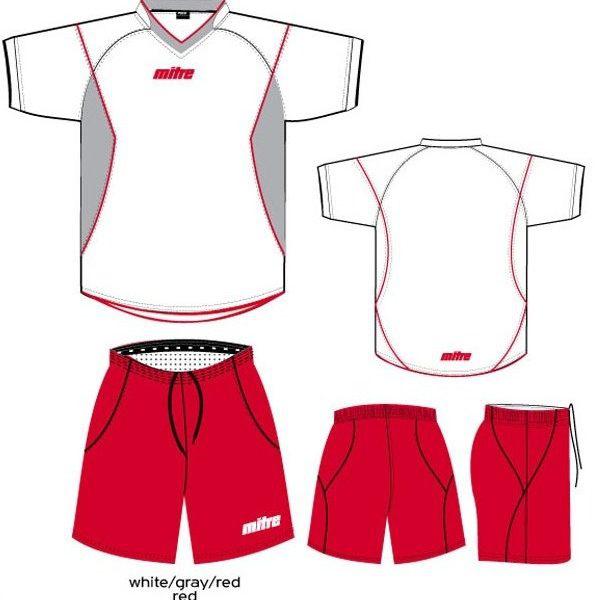 Στολή ποδοσφαίρου MITRE Sirial Σετ White-Gray-Red-Red